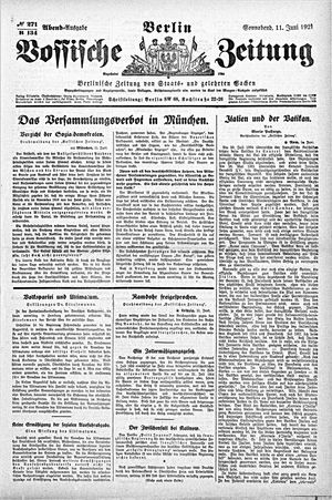 Vossische Zeitung on Jun 11, 1921
