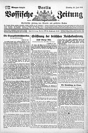 Vossische Zeitung vom 21.06.1921