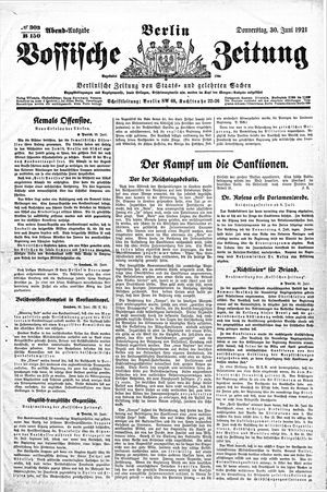 Vossische Zeitung vom 30.06.1921