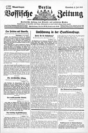 Vossische Zeitung vom 02.07.1921