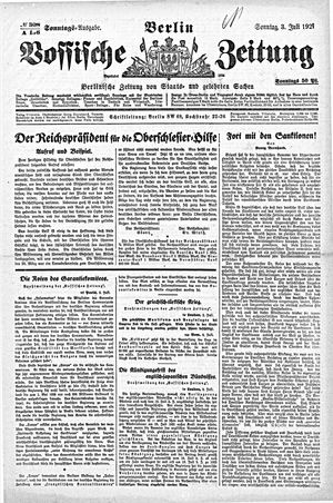 Vossische Zeitung vom 03.07.1921