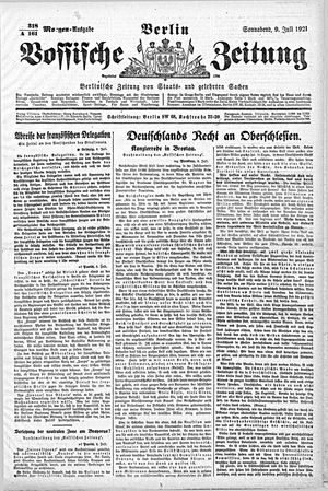 Vossische Zeitung vom 09.07.1921