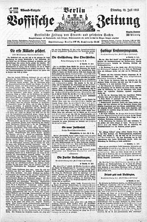 Vossische Zeitung on Jul 12, 1921