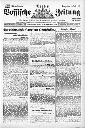 Vossische Zeitung vom 21.07.1921
