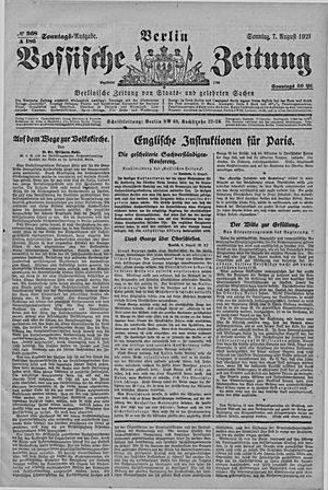 Vossische Zeitung vom 07.08.1921