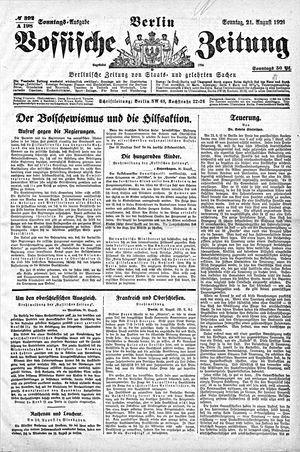 Vossische Zeitung vom 21.08.1921