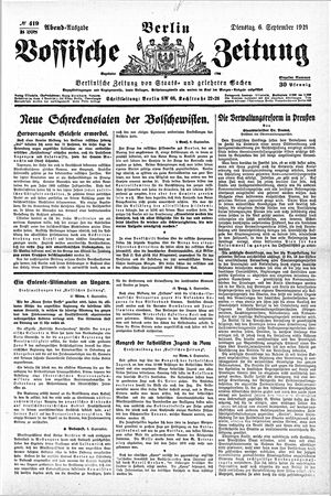 Vossische Zeitung vom 06.09.1921