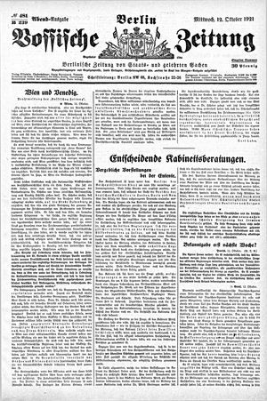 Vossische Zeitung vom 12.10.1921