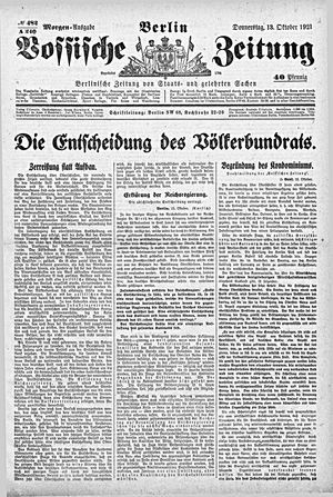 Vossische Zeitung vom 13.10.1921