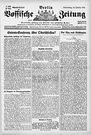 Vossische Zeitung vom 13.10.1921