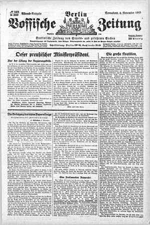 Vossische Zeitung vom 05.11.1921