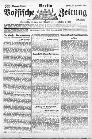 Vossische Zeitung vom 25.11.1921