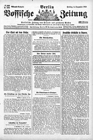 Vossische Zeitung vom 02.12.1921