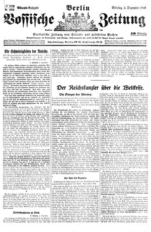 Vossische Zeitung vom 05.12.1921