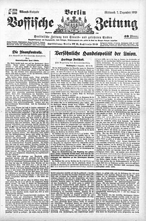 Vossische Zeitung vom 07.12.1921