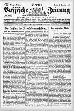 Vossische Zeitung vom 09.12.1921