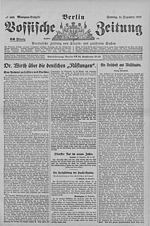 Vossische Zeitung vom 11.12.1921