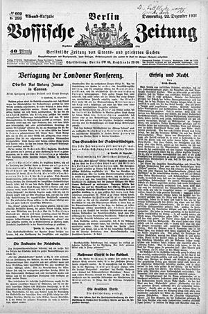 Vossische Zeitung vom 22.12.1921