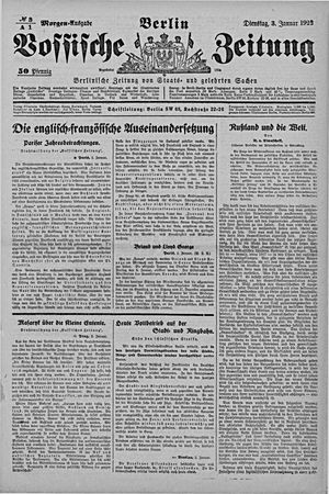 Vossische Zeitung vom 03.01.1922