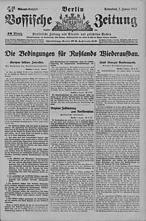 Vossische Zeitung vom 07.01.1922