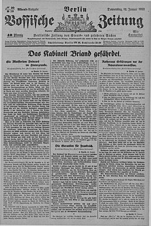 Vossische Zeitung vom 12.01.1922