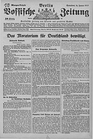 Vossische Zeitung vom 14.01.1922