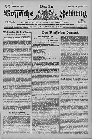 Vossische Zeitung vom 16.01.1922