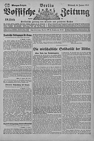 Vossische Zeitung vom 18.01.1922