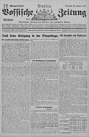Vossische Zeitung vom 25.01.1922