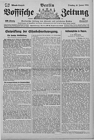 Vossische Zeitung vom 31.01.1922