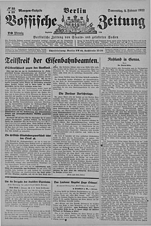 Vossische Zeitung vom 02.02.1922