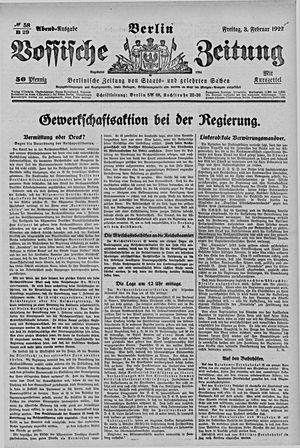 Vossische Zeitung vom 03.02.1922