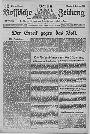 Vossische Zeitung vom 06.02.1922