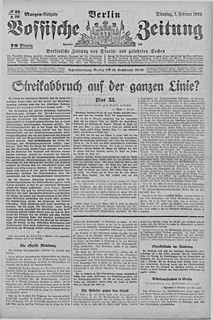 Vossische Zeitung vom 07.02.1922