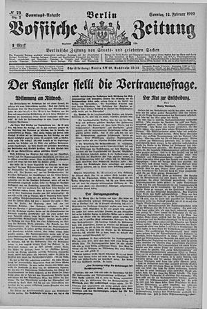 Vossische Zeitung on Feb 12, 1922
