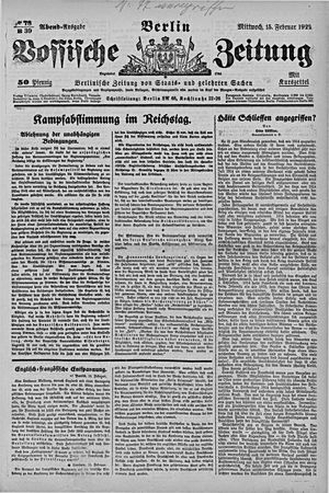 Vossische Zeitung vom 15.02.1922