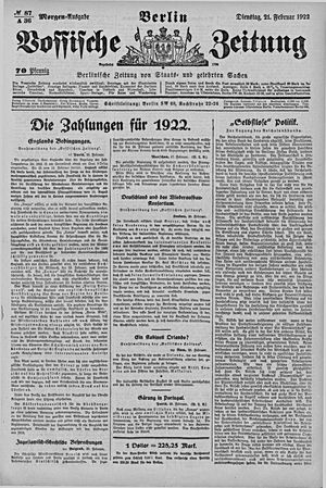 Vossische Zeitung vom 21.02.1922