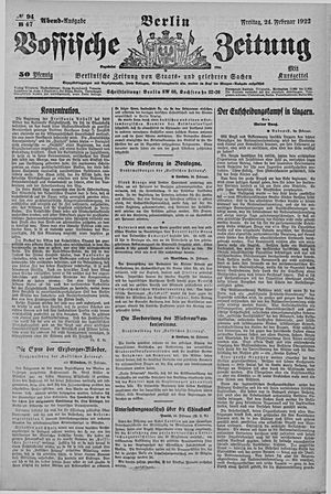 Vossische Zeitung vom 24.02.1922
