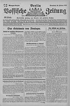 Vossische Zeitung vom 25.02.1922