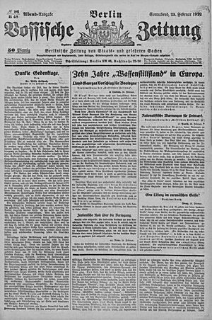Vossische Zeitung vom 25.02.1922