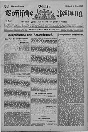 Vossische Zeitung vom 08.03.1922
