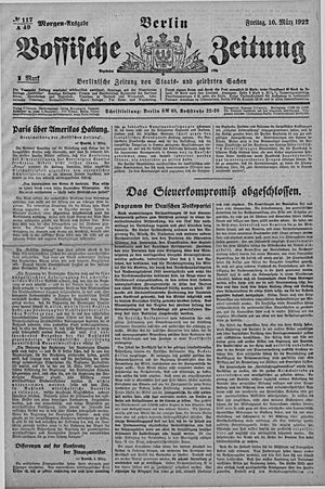 Vossische Zeitung vom 10.03.1922