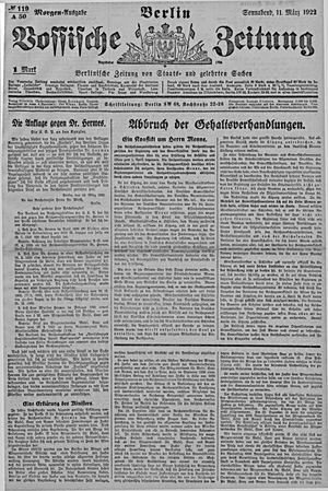 Vossische Zeitung vom 11.03.1922