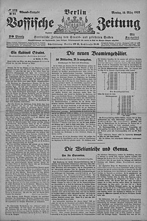 Vossische Zeitung on Mar 13, 1922