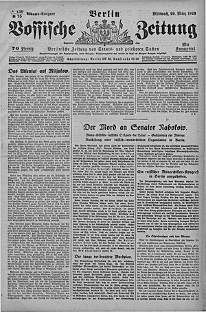 Vossische Zeitung vom 29.03.1922