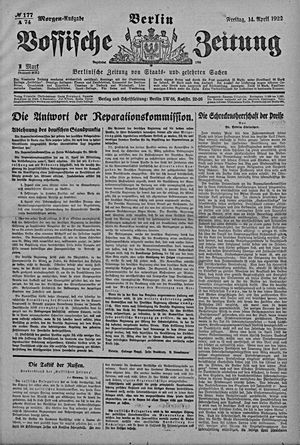 Vossische Zeitung vom 14.04.1922