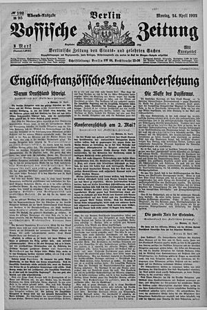 Vossische Zeitung vom 24.04.1922