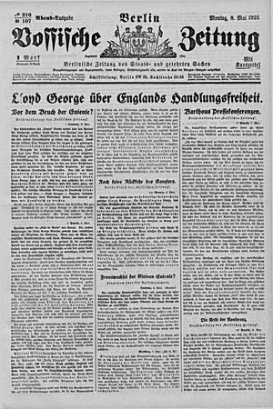 Vossische Zeitung vom 08.05.1922