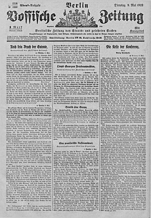 Vossische Zeitung vom 09.05.1922