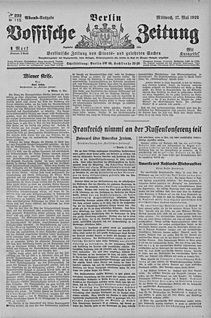 Vossische Zeitung vom 17.05.1922